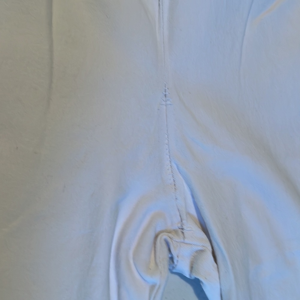 Route 66 size large white cropped stretch flat front elastic waist denim legging - Picture 11 of 12